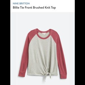 Women's super soft brushed cotton top my Nine Britton in 2X